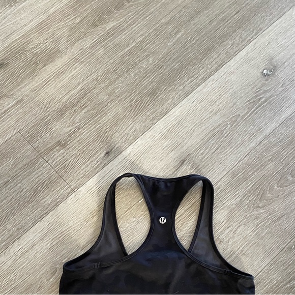 Lululemon Cropped Cool Racerback Tank - Black Camo - Picture 7 of 9
